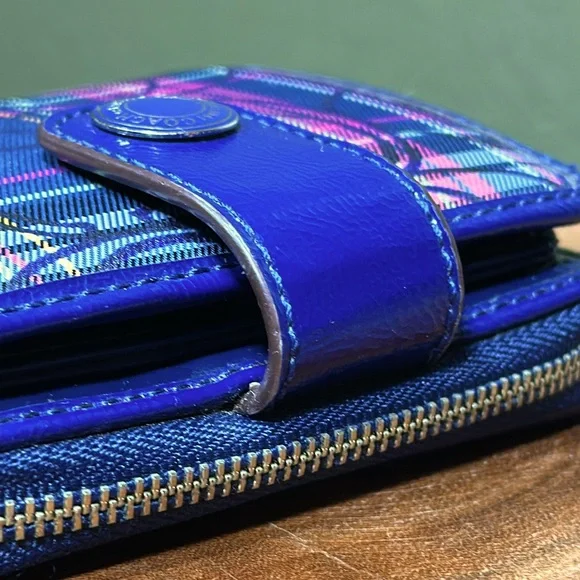 COACH Signature Tartan Snap Wallet - Picture 5 of 16